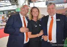 Ridder: Jose Carretero, Alice van der Helm and Regnier ten Haaf. Ridder Group is one of the partners of Dutch Greenhouse Delta. They signed during GreenTech